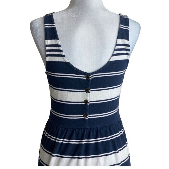 J.Crew Stripe Villa Fit-n-Flare Button Back Dress Black / White Women's Size Med - Picture 10 of 13